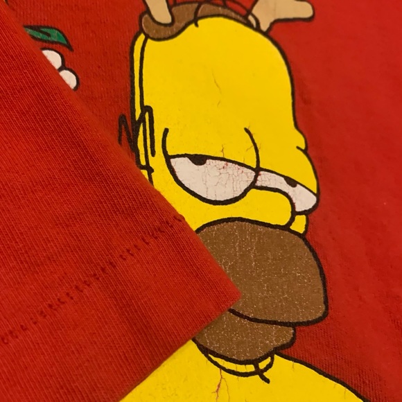 VTG ‘97 The Simpsons Homer Christmas Graphic Tee - Picture 6 of 9